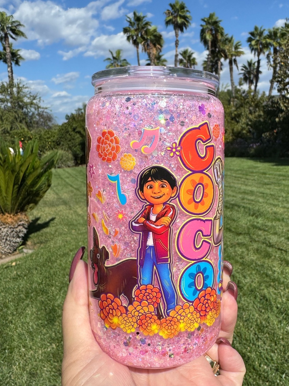 Coco snow globe Tumbler 16oz